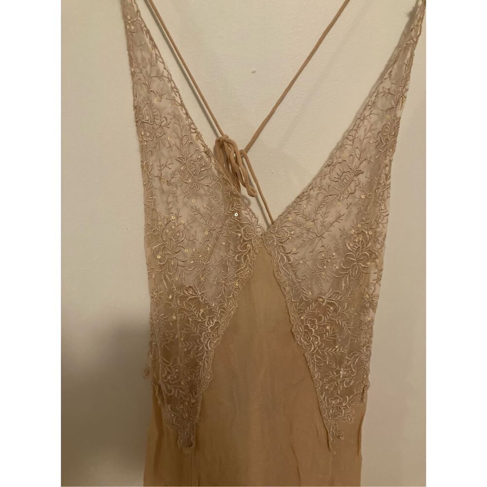 New Free People Current Obsession Maxi Slip Dress Long Sz S‎ Small Sheer Sexy - Picture 5 of 7